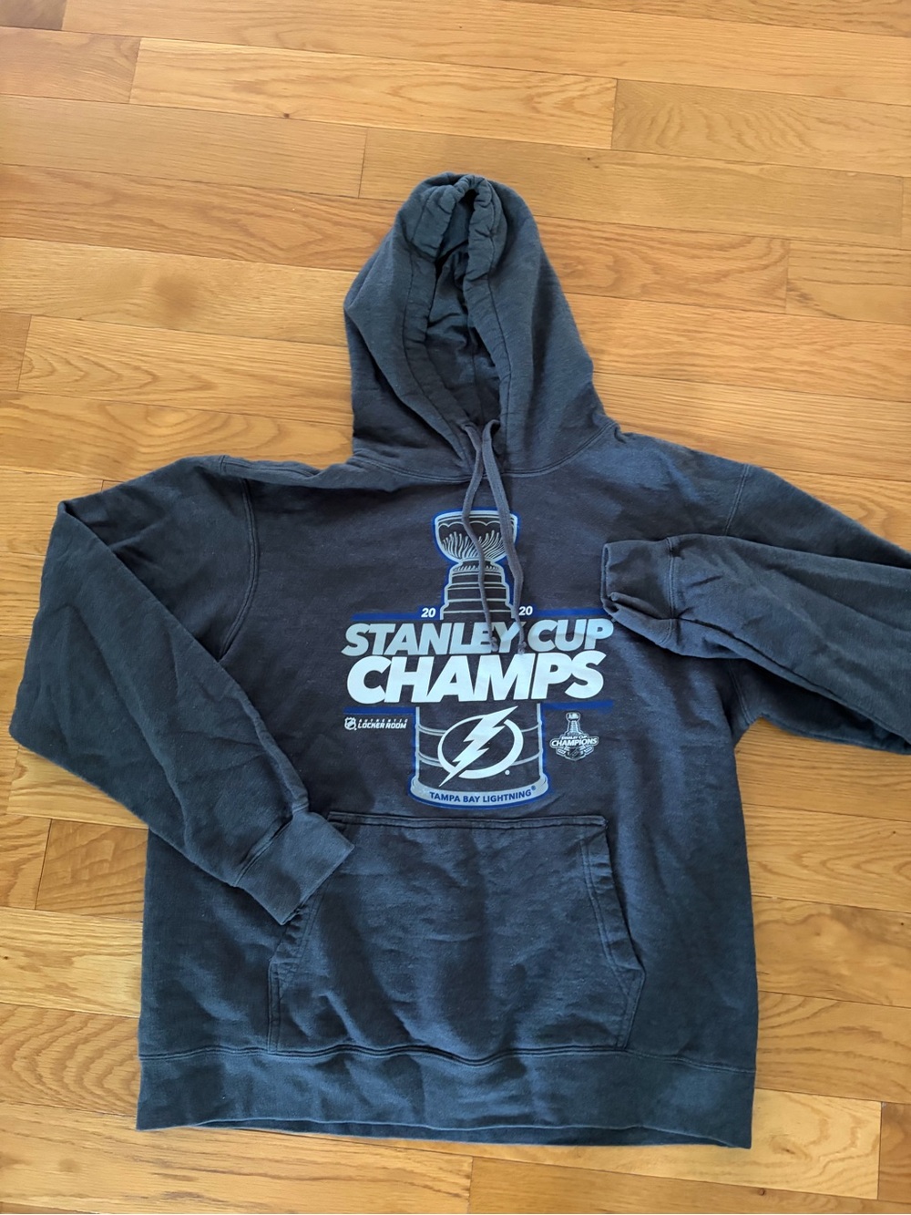 Fanatics Tampa Bay Lightning gray Stanley Cup Champs Hoodie